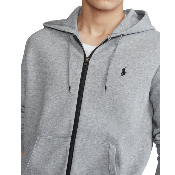 Polo Ralph Lauren Double-Knit Full-Zip Hoodie – Classic Grey Heather, Men’s Size - Picture 11 of 13